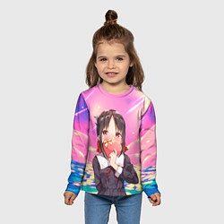 Лонгслив детский Госпожа Кагуя Love is war Синомия, цвет: 3D-принт — фото 2