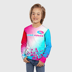 Лонгслив детский Land Rover Neon Gradient, цвет: 3D-принт — фото 2