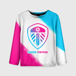 Лонгслив детский Leeds United Neon Gradient, цвет: 3D-принт