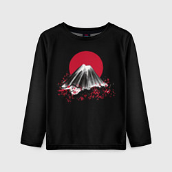 Лонгслив детский Гора Фудзи Цветение сакуры, цвет: 3D-принт