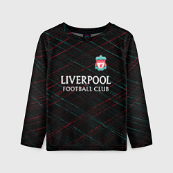 Лонгслив детский Liverpool ливерпуль чёрточки, цвет: 3D-принт