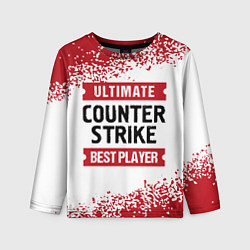 Лонгслив детский Counter Strike: красные таблички Best Player и Ult, цвет: 3D-принт