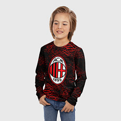 Лонгслив детский Ac milan фк милан logo, цвет: 3D-принт — фото 2