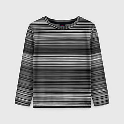 Лонгслив детский Black and white thin stripes Тонкие полосы, цвет: 3D-принт