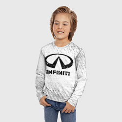 Лонгслив детский Infiniti с потертостями на светлом фоне, цвет: 3D-принт — фото 2