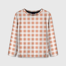 Лонгслив детский Light beige plaid fashionable checkered pattern, цвет: 3D-принт