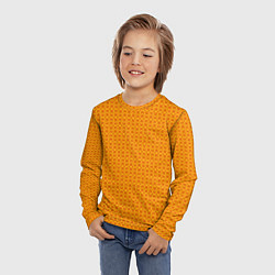 Лонгслив детский Оранжевые классические узоры, цвет: 3D-принт — фото 2