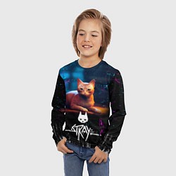 Лонгслив детский Stray Cat: Бродячий Кот, цвет: 3D-принт — фото 2
