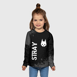 Лонгслив детский Stray Glitch на темном фоне, цвет: 3D-принт — фото 2