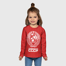 Лонгслив детский Рожденный в СССР Советский союз, цвет: 3D-принт — фото 2