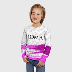 Лонгслив детский Roma pro football: символ сверху, цвет: 3D-принт — фото 2