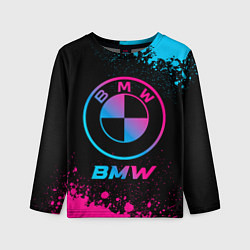 Лонгслив детский BMW - neon gradient, цвет: 3D-принт