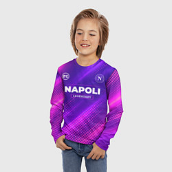 Лонгслив детский Napoli legendary sport grunge, цвет: 3D-принт — фото 2