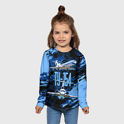 Лонгслив детский Ту-154 Пассажирский авиалайнер, цвет: 3D-принт — фото 2