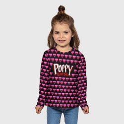 Лонгслив детский Poppy Playtime - Kissy Missy Pattern - Huggy Wuggy, цвет: 3D-принт — фото 2