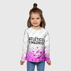 Лонгслив детский Atletico Madrid pro football: символ сверху, цвет: 3D-принт — фото 2