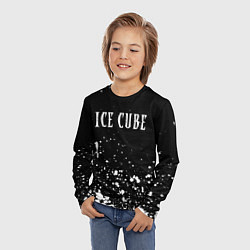 Лонгслив детский Ice Cube - брызги краски, цвет: 3D-принт — фото 2