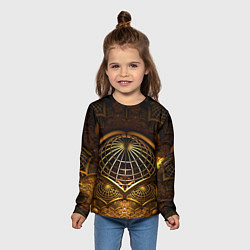 Лонгслив детский Загадочный принт в трехмерном пространстве, цвет: 3D-принт — фото 2