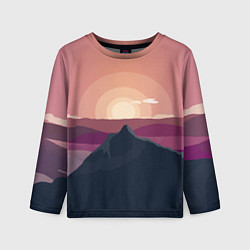 Детский лонгслив Горы восход солнца Mountain landscape