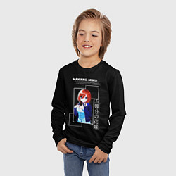 Лонгслив детский Мику Накано - Пять невест аниме, цвет: 3D-принт — фото 2