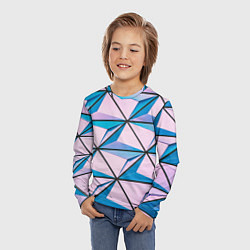 Лонгслив детский Абстрактные геометрические панели, цвет: 3D-принт — фото 2