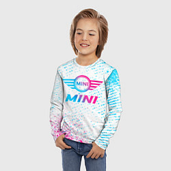Лонгслив детский Mini neon gradient style, цвет: 3D-принт — фото 2