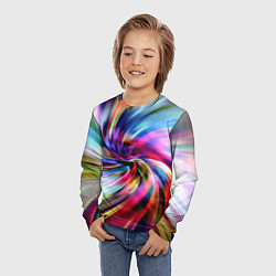 Лонгслив детский Радужная спираль, цвет: 3D-принт — фото 2