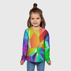 Лонгслив детский Радужный Кристалл, цвет: 3D-принт — фото 2