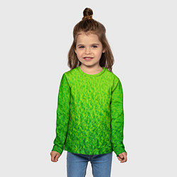 Лонгслив детский Трава зеленая, цвет: 3D-принт — фото 2