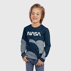 Лонгслив детский Nasa облака, цвет: 3D-принт — фото 2