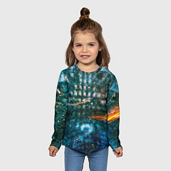 Лонгслив детский Тени города и краски, цвет: 3D-принт — фото 2