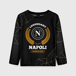 Лонгслив детский Лого Napoli и надпись legendary football club на т, цвет: 3D-принт