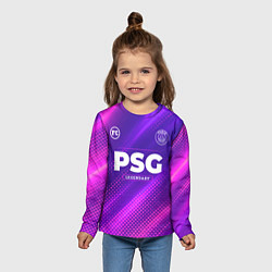 Лонгслив детский PSG legendary sport grunge, цвет: 3D-принт — фото 2