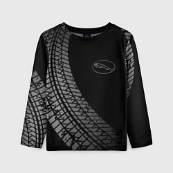 Лонгслив детский Jaguar tire tracks, цвет: 3D-принт
