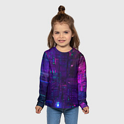Лонгслив детский Матричная вселенная неон, цвет: 3D-принт — фото 2