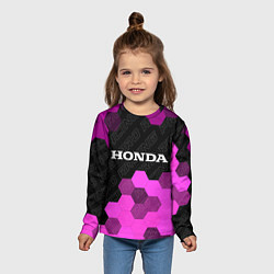 Лонгслив детский Honda pro racing: символ сверху, цвет: 3D-принт — фото 2