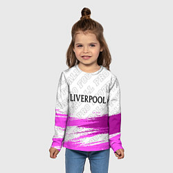 Лонгслив детский Liverpool pro football: символ сверху, цвет: 3D-принт — фото 2