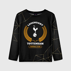 Лонгслив детский Лого Tottenham и надпись legendary football club н, цвет: 3D-принт
