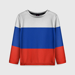 Детский лонгслив Триколор - флаг России плетёный