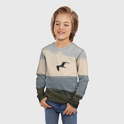 Лонгслив детский Чайка, цвет: 3D-принт — фото 2