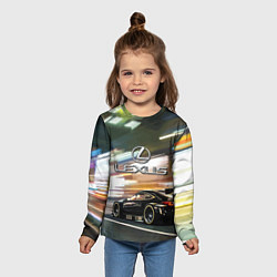 Лонгслив детский Lexus - скорость режим, цвет: 3D-принт — фото 2