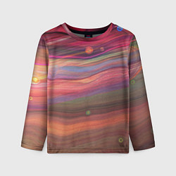 Детский лонгслив Розово-оранжевый абстрактный песок