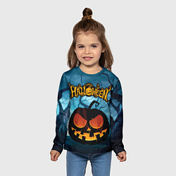 Лонгслив детский Halloween pumpkins, цвет: 3D-принт — фото 2