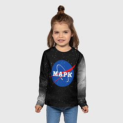Лонгслив детский Марк Наса космос, цвет: 3D-принт — фото 2
