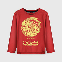 Детский лонгслив 2023 year of the rabbit, happy chinese new year