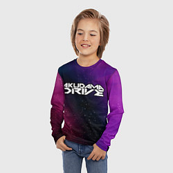 Лонгслив детский Akudama Drive gradient space, цвет: 3D-принт — фото 2