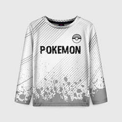 Детский лонгслив Pokemon glitch на светлом фоне: символ сверху