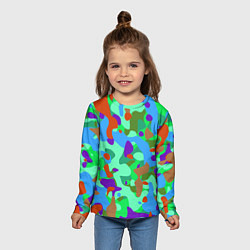 Лонгслив детский Абстракция цвета, цвет: 3D-принт — фото 2