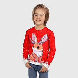 Лонгслив детский Кролик олень - кролик с рожками, цвет: 3D-принт — фото 2