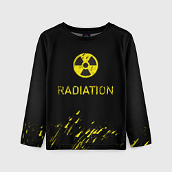 Лонгслив детский Radiation - радиационная опасность, цвет: 3D-принт